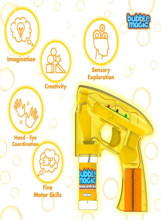 Bubble Magic Light Up Electronic Bubble Blaster - Yellow - Image 4