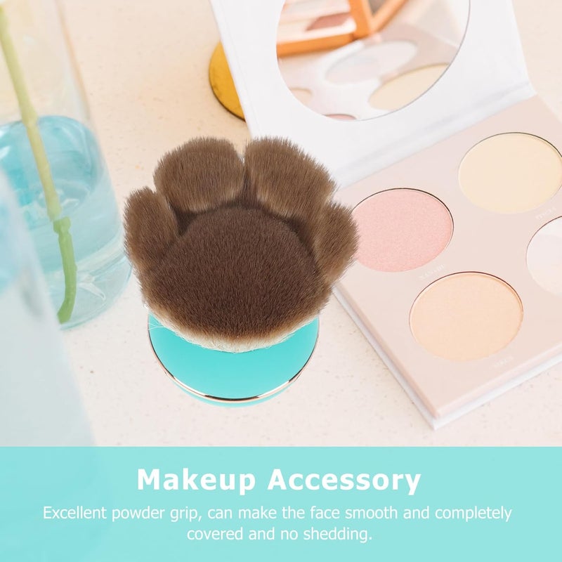 PATKAW Portable Colored Powder Blush Brush with Lid, Small Cat Paw Makeup Brush for Face Powder Application, Cosmetic Tool for Travel and Daily Use - Image 4