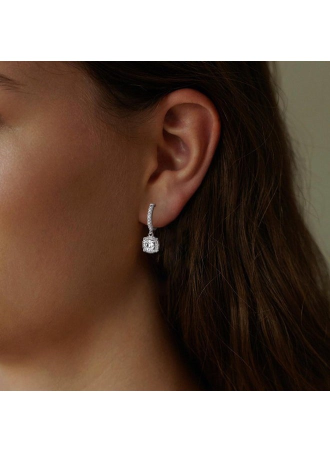 ELEDUCTMON - Sterling Silver Hoop Earrings For Women Classic - Hypoallergenic Loop Earrings Trendy Cubic Zirconia Huggie Earrings For Sensitive Ears Fashion Lightweight Hoop Earrings Gifts For Birthday - Image 1