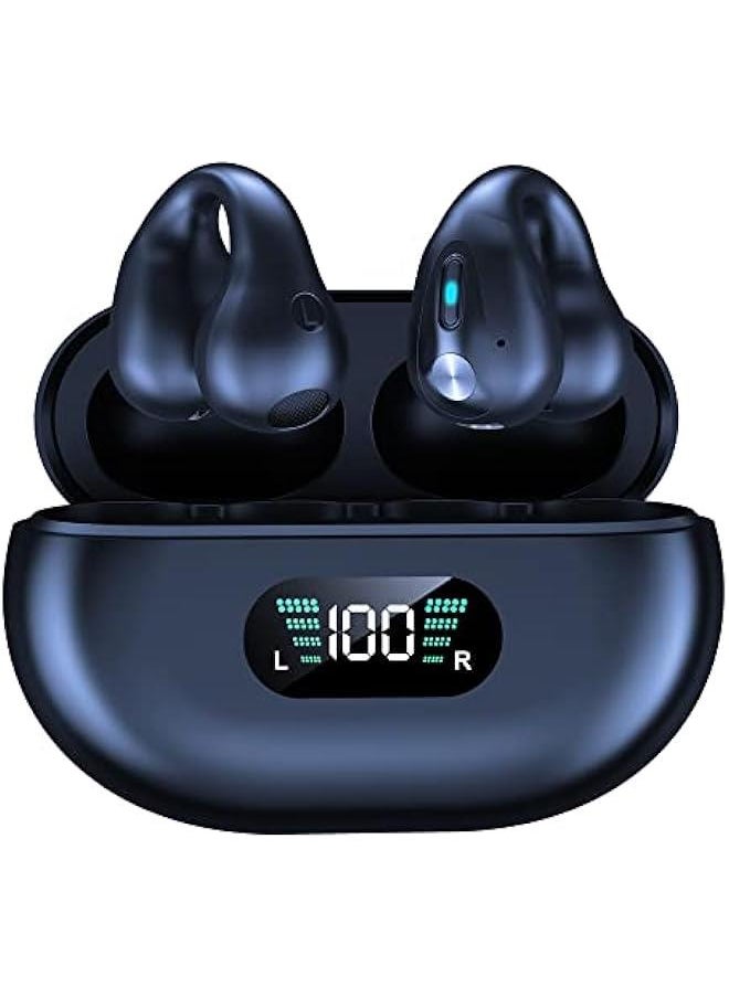 Generic Wireless Headphones Bluetooth Earbuds, Ear Clip Bone Conduction Bluetooth Earphone In Ear, Noise Cancelling HiFi Quality Open Ear Bluetooth Headphone for Sports Running Cycling Gym Yoga  - Image 1