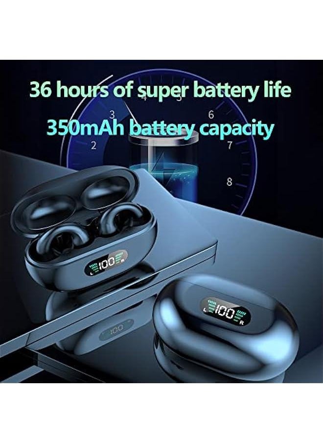 Generic Wireless Headphones Bluetooth Earbuds, Ear Clip Bone Conduction Bluetooth Earphone In Ear, Noise Cancelling HiFi Quality Open Ear Bluetooth Headphone for Sports Running Cycling Gym Yoga  - Image 5