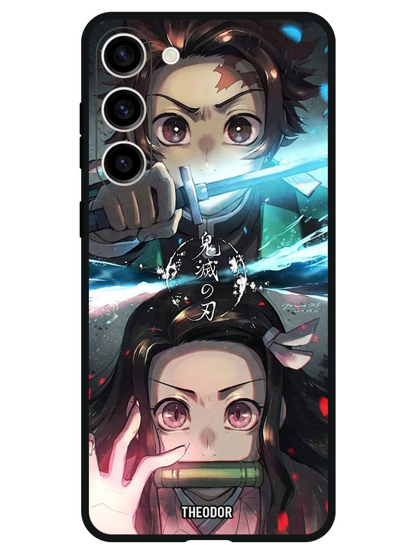 Theodor Protective Case Anti Scratch Shock Proof Bumper Cover For Samsung Galaxy S23 FE Animation Tanjiro And Nezuko From Demon Slayer Anim - Image 1