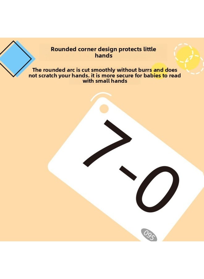 Generic - Arithmetic Card Oral Arithmetic Card Elementary School First Grade Mathematics Kindergarten Less Than 20 Addition And Subtraction Formula Table Puzzle-Specifications:Addition And Subtraction Oral Calculation Card Within 20 - Image 1