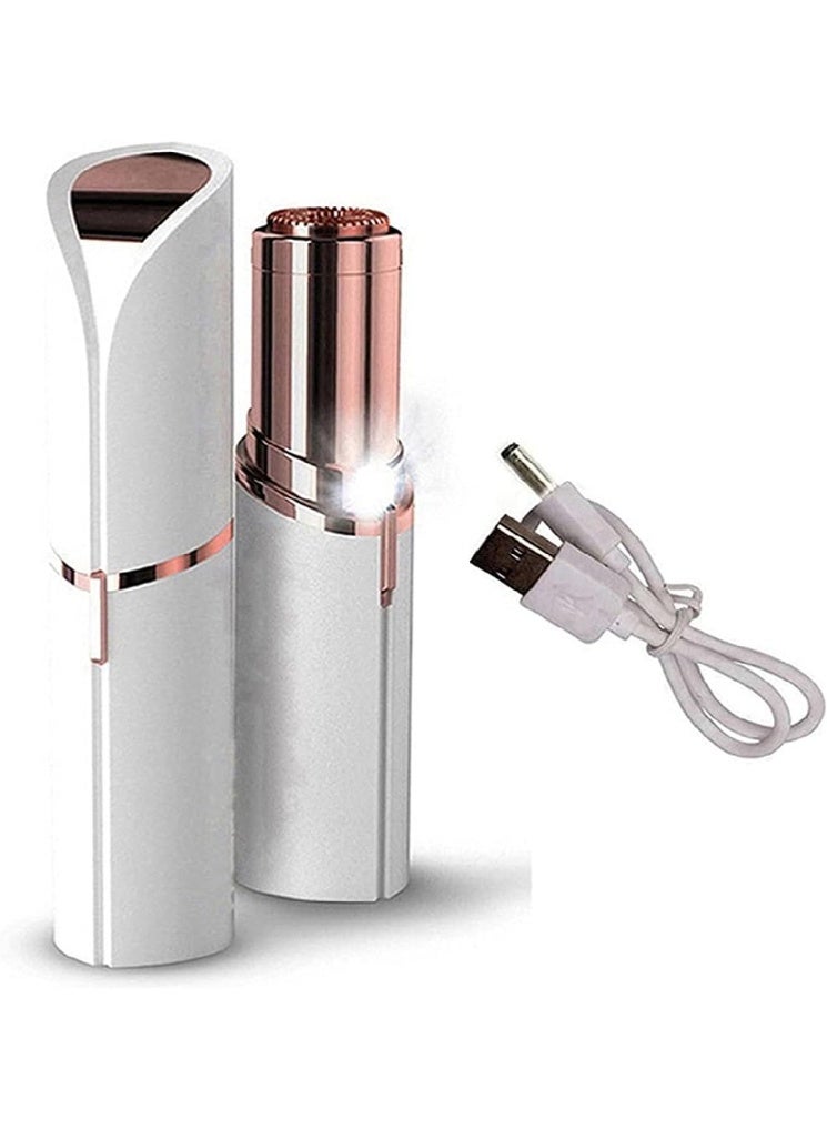 إزالة شعيرات الوجه للمرأة أداة إزالة شعيرات سريعة آمنة، حلاقة مائية مع مصباح LED لشعر الوجه/الشفة العلوية/الذقن، قابلة لإعادة الشحن - Image 1