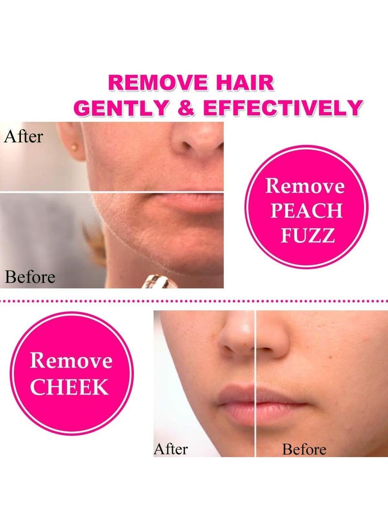 إزالة شعيرات الوجه للمرأة أداة إزالة شعيرات سريعة آمنة، حلاقة مائية مع مصباح LED لشعر الوجه/الشفة العلوية/الذقن، قابلة لإعادة الشحن - Image 2