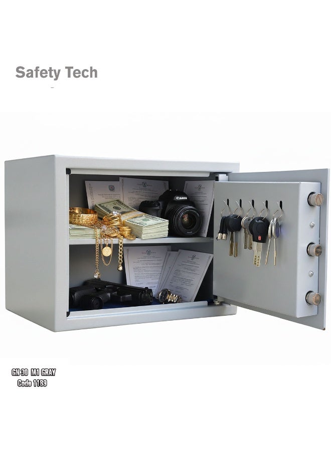 Safety Tech GN 30 M1 Cash and Personal Safe with Computer Lock and 2 Uncopyable Encrypted Keys - Easy to Use - Image 3