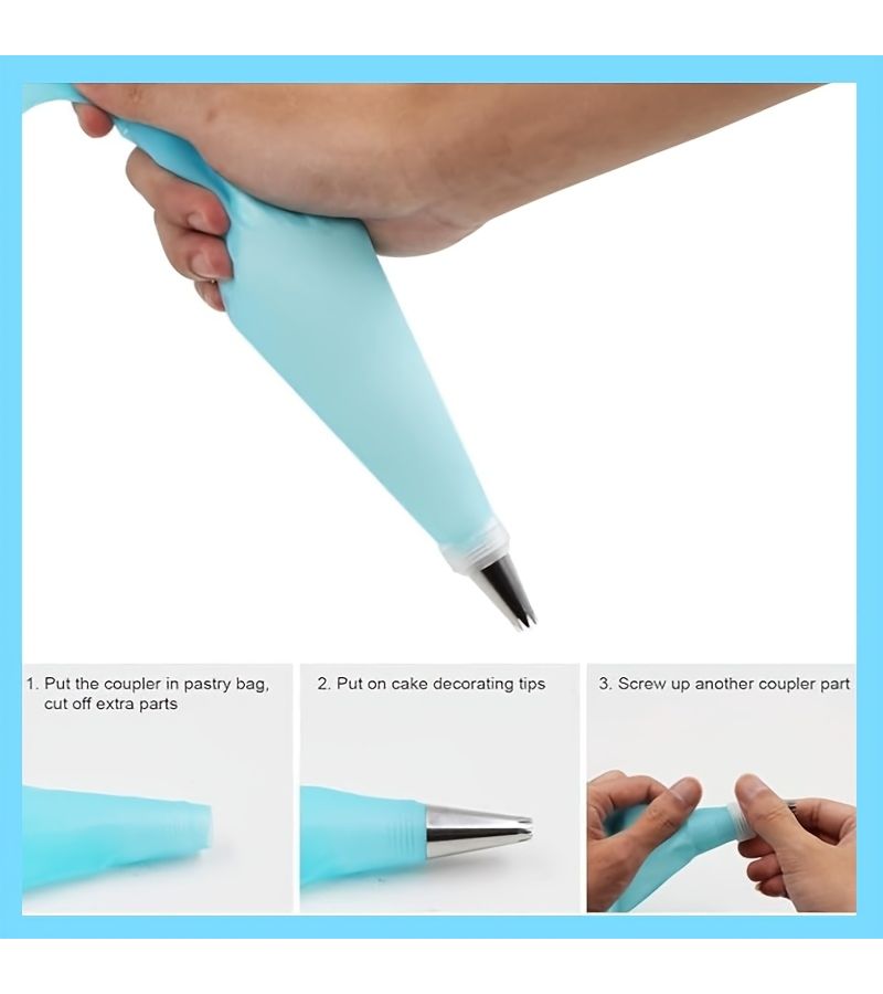 Cake Decorating Kit Piping Tips 24pcs with Standard Couplers White - Image 4
