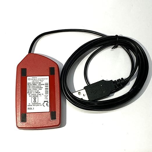Yukonics L1 Morpho MSO 1300 E3 RD | Biometric Fingerprint USB Scanner | Latest Version with High Security & Durability Scanner Device (Red & Black) - Image 2