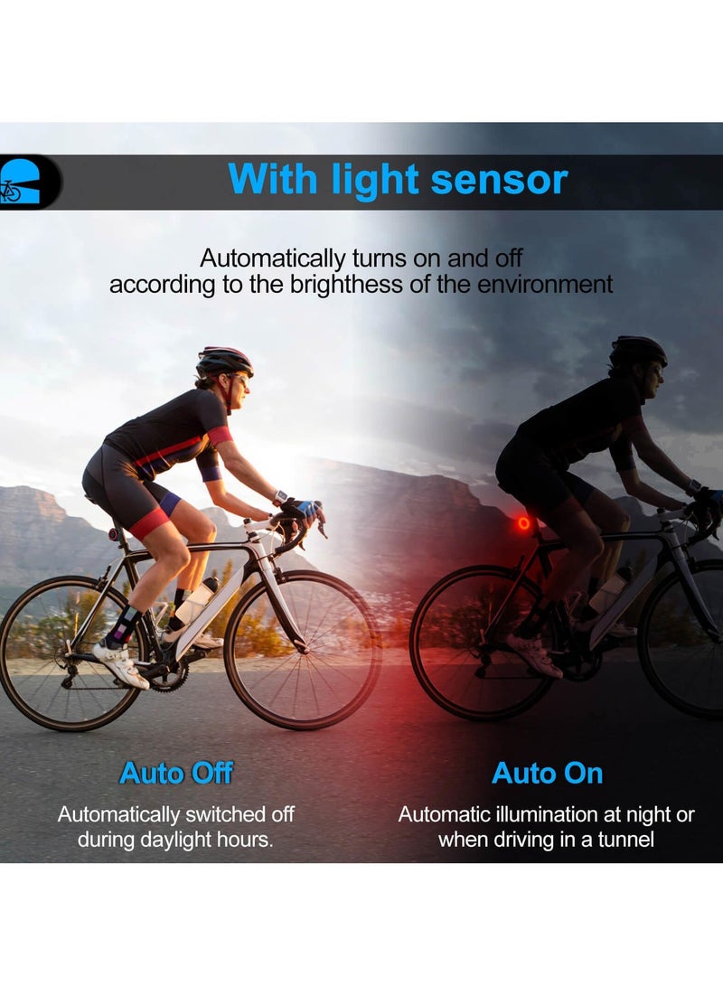 Loquat Bicycle Tail Light Brake Light with Anti-Theft Alarm and Remote, Waterproof Bicycle Vibration Alarm, 110db Volume and Sensitivity Adjustable USB Rechargeable for Bicycle E-Bike Motorcycle Scooter Cart - Image 4