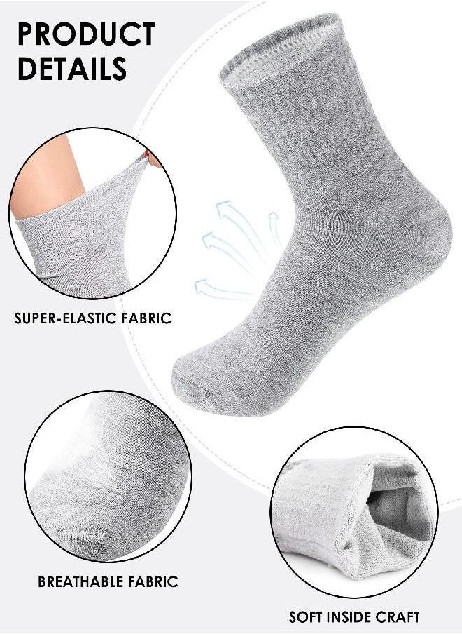 Tarpop - Tarpop 100 Pairs Mens Socks Bulk Moisture Wicking Socks Casual Sports Ankle Socks Bulk for Homeless Unisex Adult Men Women (Black, White, Gray) - Image 1