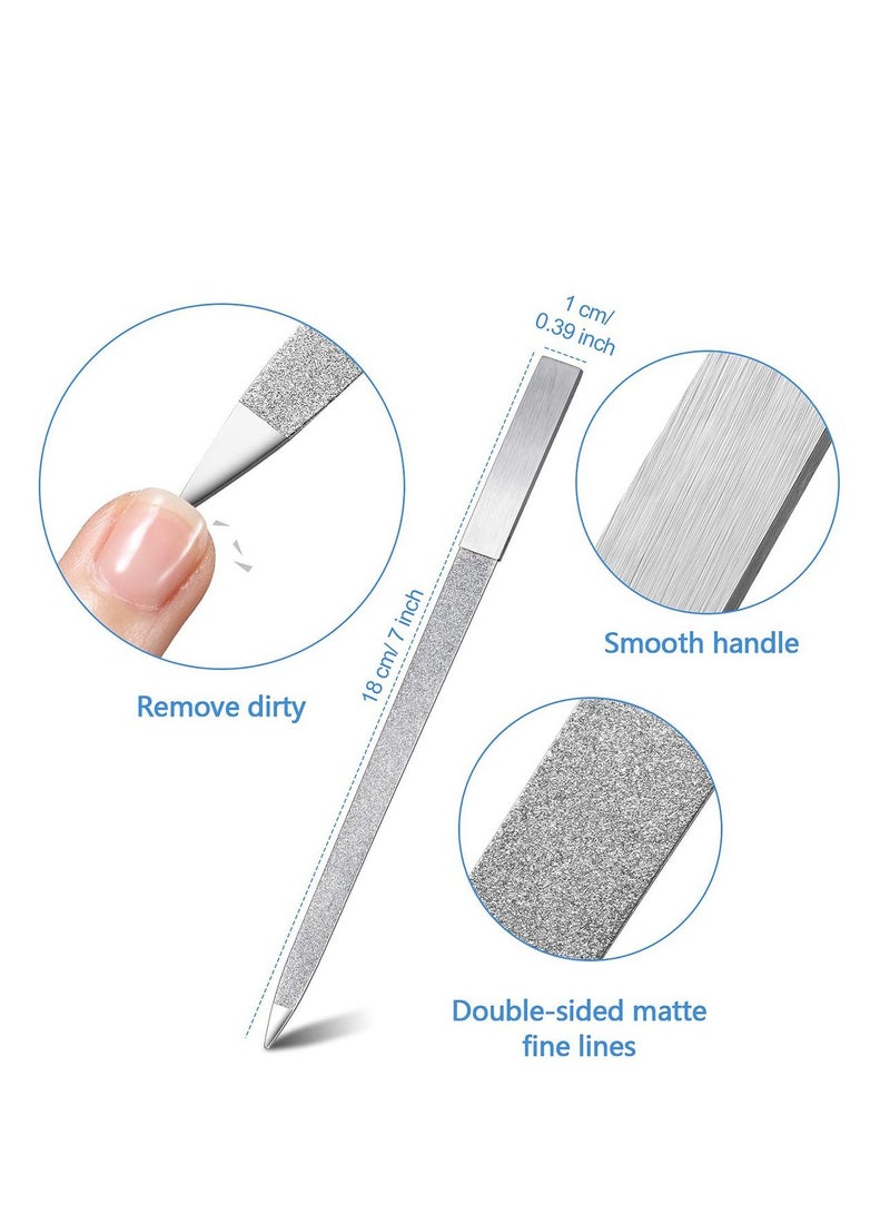 SYOSI 3 Pieces Nail File Set Stainless Steel Double Side Nail File Metal Sapphire Buffer File Manicure Files for Salon Home and Travelvvvvvvvvvvvvvvv - Image 5
