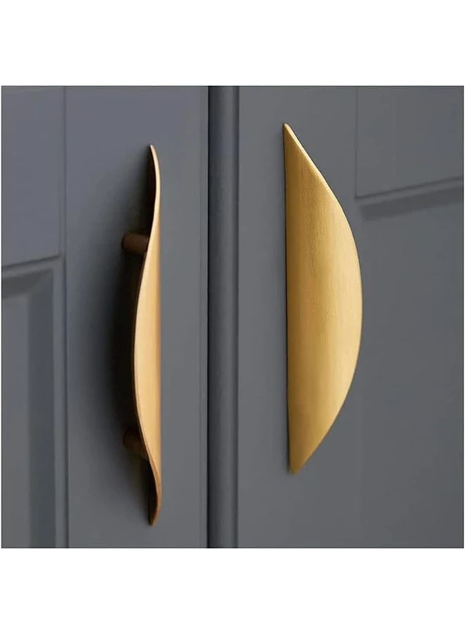 Golden Cabinet Handles 2pcs Modern Kitchen Cupboard Drawer Pulls - Image 1