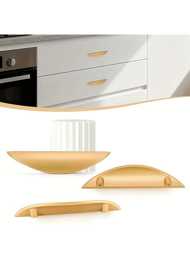 Golden Cabinet Handles 2pcs Modern Kitchen Cupboard Drawer Pulls - Image 2
