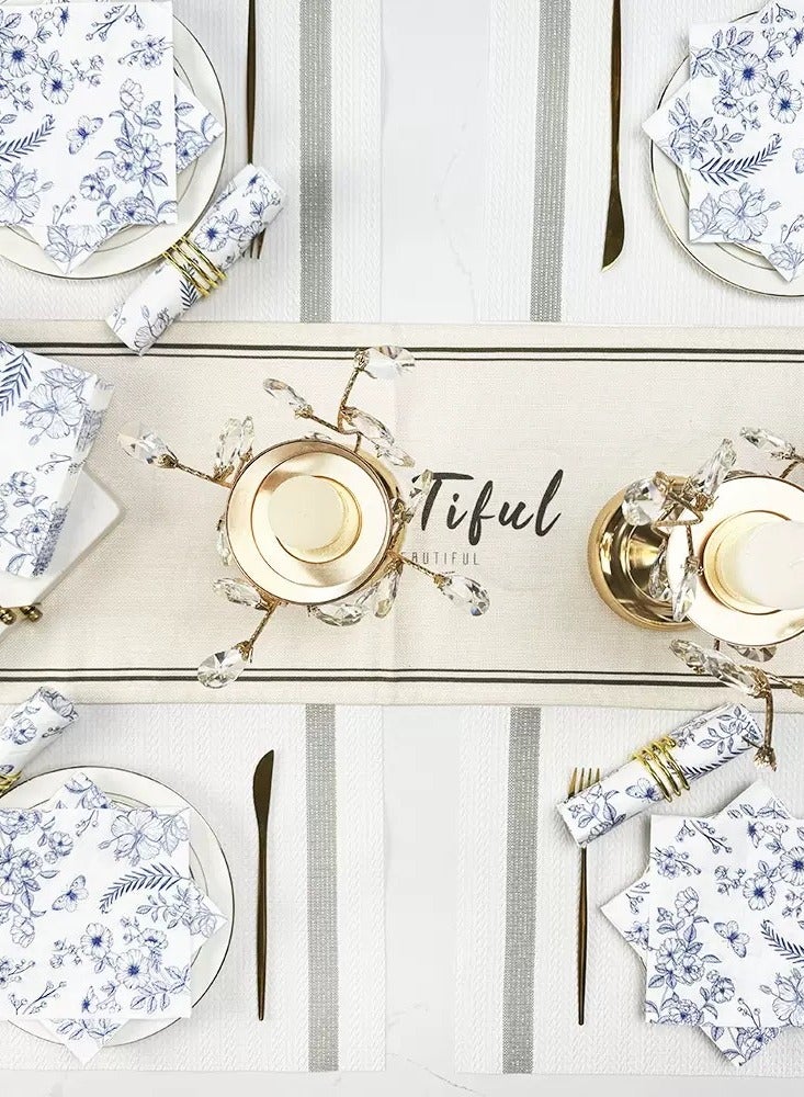 100 bulk soft blue chinoiserie napkins, one time party service for birthdays, weddings, everyday items, hotel catering, countertop tableware decoration - Image 3