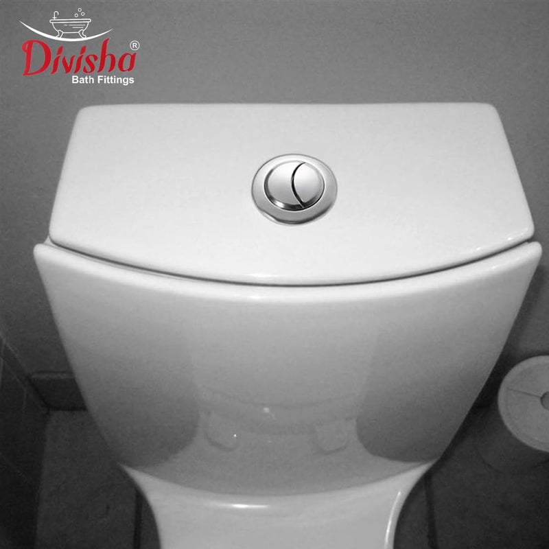 DIVISHA Toilet flush button for toilet | Toilet push button flush valve | Round 58mm/2.3" Flush Tank Lever (1) - Image 4