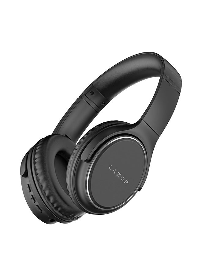 Lazor Jazz  Wireless On-Ear Headphones  Easy Hands-Free Calling, Bluetooth Audio EA203 Black - Image 3