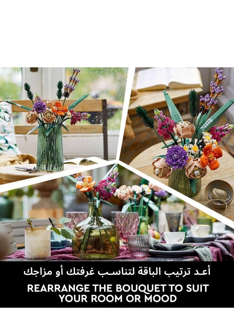 Icons Flower Bouquet, Home Décor Artificial Flowers, Creative Hobby, Gift Idea for Her & Him, Botanical Collection, Home Office Decor Accessory - Image 5