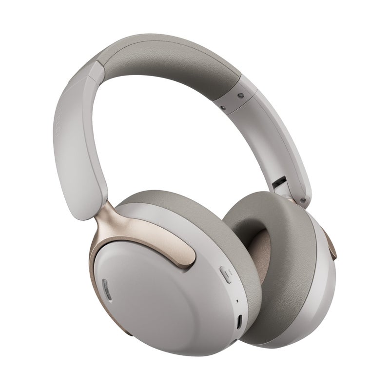 LORELEI QC30 Hybrid Active Noise Cancelling Headphones 60H Playtime Builtin Mic Wireless Over Ear Headsets with CaseBluetooth 54Deep Bass Comfort Fit SoftEarpads Fast Charging Dunes Grey - Image 2