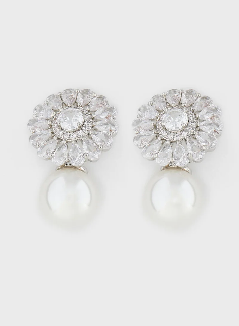 Ella Limited Edition Diamante Pearl Drop Earrings