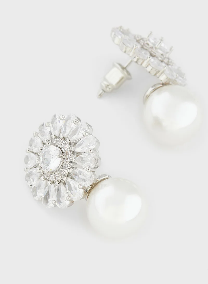 Ella Limited Edition Diamante Pearl Drop Earrings
