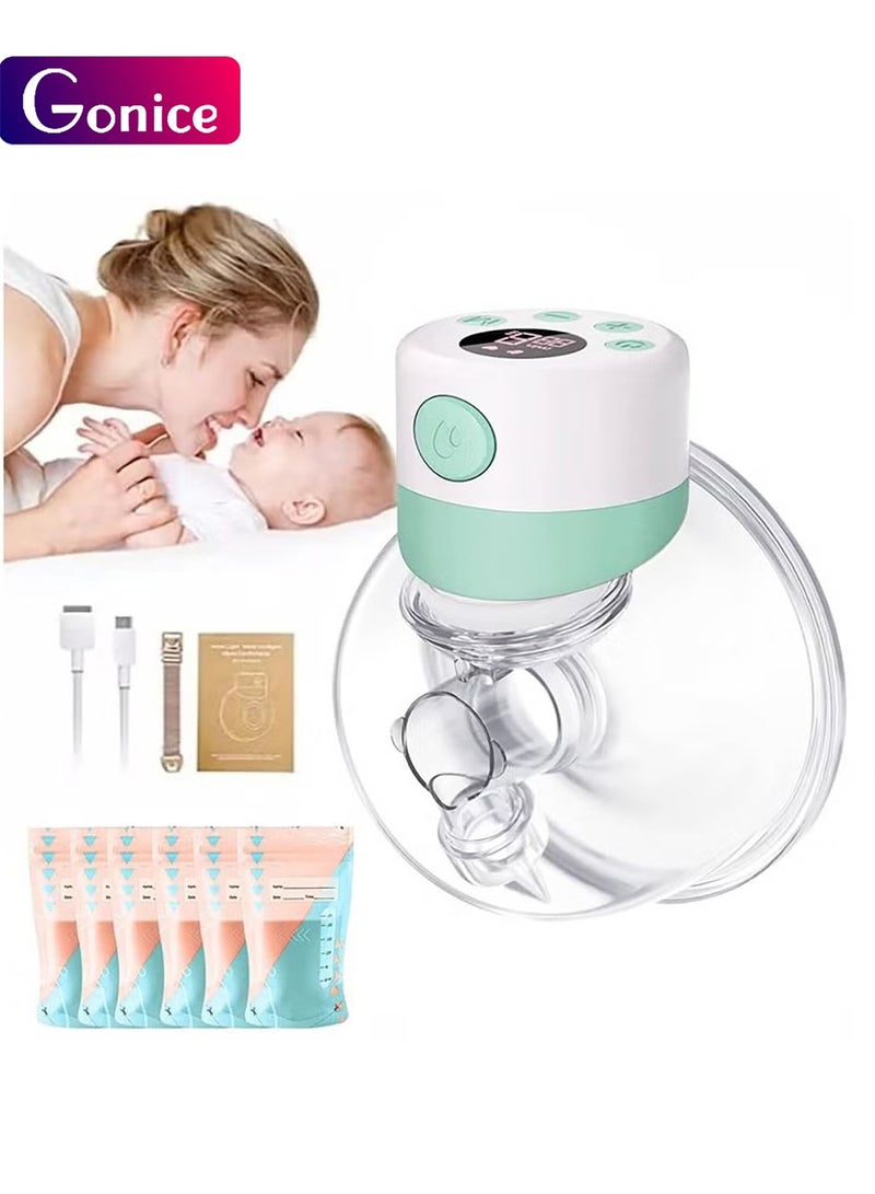 Gonice Wearable Electric Breast Pump - USB Rechargeable, Hands-Free, and Portable Electric Breast Pump, Wireless Pump, Low Noise &Painless Breastfeeding - Image 1