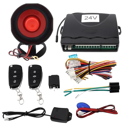 ePathChina Universal 24V Auto Car Alarm Keyless Entry System for Truck/SUV with Remote Control, Car Alarm Security System - Image 1