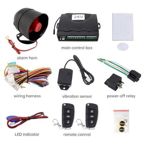 ePathChina Universal 24V Auto Car Alarm Keyless Entry System for Truck/SUV with Remote Control, Car Alarm Security System - Image 5