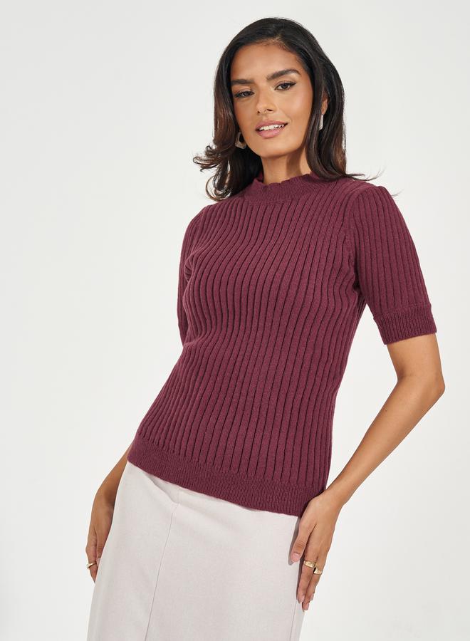 Styli High Neck Sweater Knit Top  - Image 1