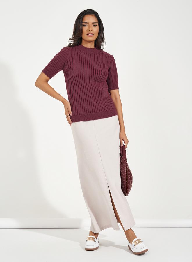 Styli High Neck Sweater Knit Top  - Image 2
