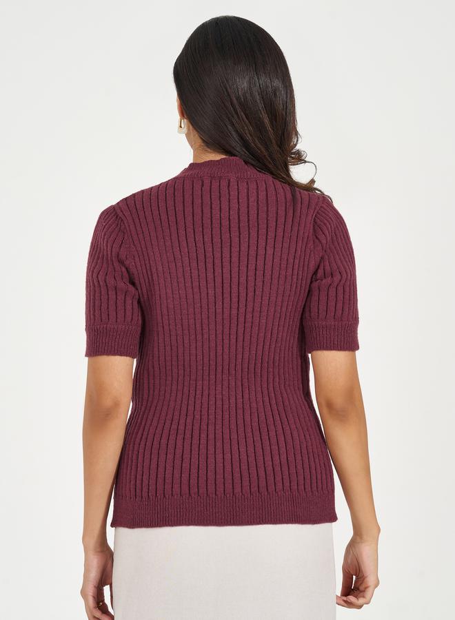 Styli High Neck Sweater Knit Top  - Image 4