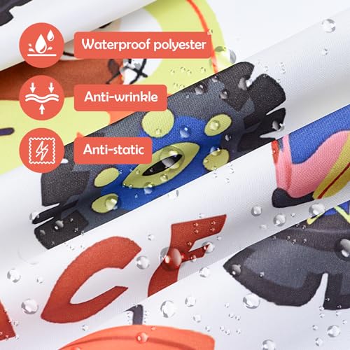 FaHaner Kids Haircut Cape Waterproof Kids Barber Capes with Adjustable Neckline Unisex Kids Hair Cutting Cape Cover Barber Apron for Hairdresser and Stylist 51 x 36 Inch (Cartoon Truck) - Image 3