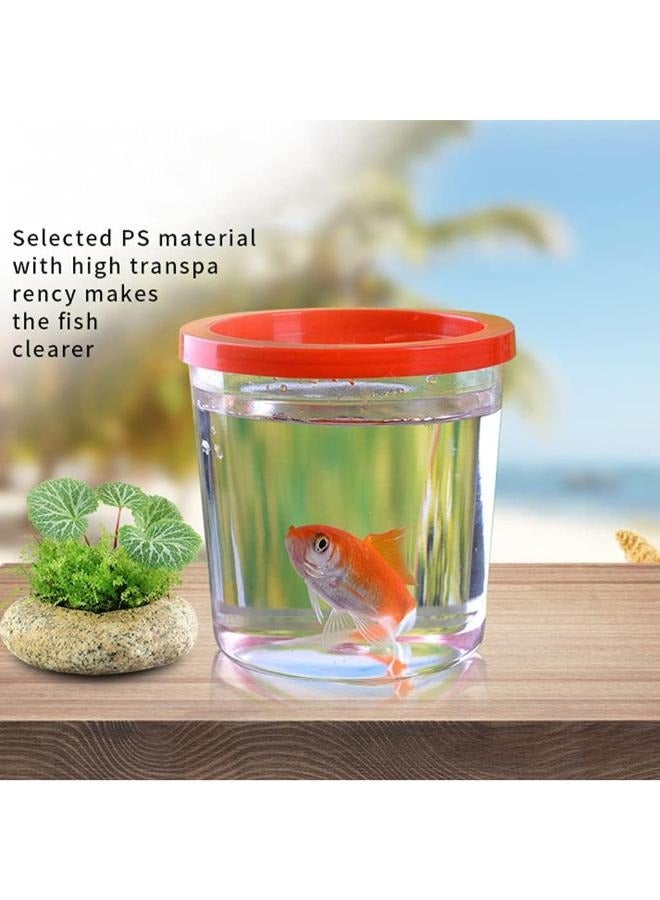 Small Fish Tank Cup for Betta Random Color - 5 Pcs - Image 3