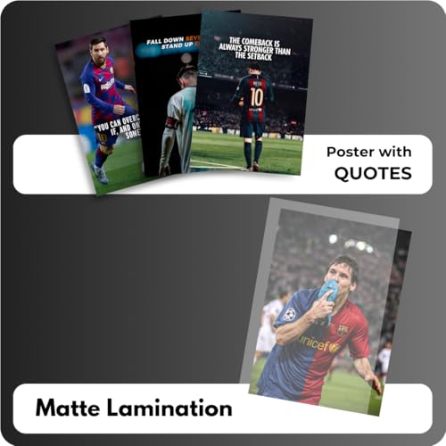 auraposter Messi Poster (Set of 40) | Lionel Messi Mini Posters (15 x10 cm) | Wall, Bedroom, Living room | Football Posters for Wall | Glue Dots Included (A_029) - Image 3