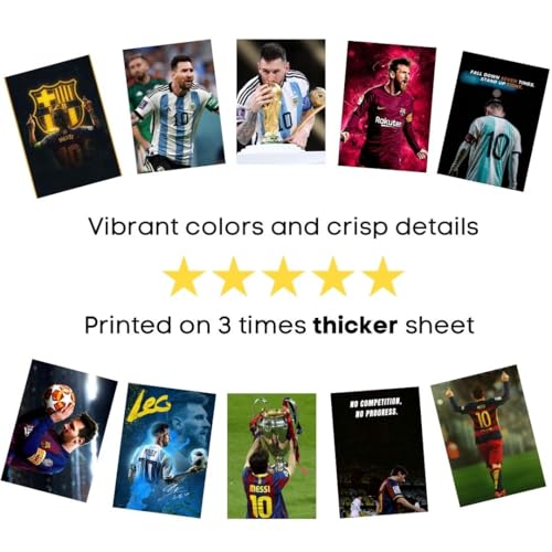 auraposter Messi Poster (Set of 40) | Lionel Messi Mini Posters (15 x10 cm) | Wall, Bedroom, Living room | Football Posters for Wall | Glue Dots Included (A_029) - Image 5