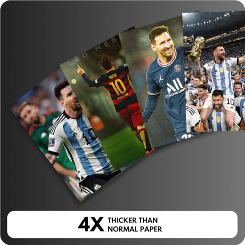 auraposter Messi Poster (Set of 40) | Lionel Messi Mini Posters (15 x10 cm) | Wall, Bedroom, Living room | Football Posters for Wall | Glue Dots Included (A_029) - Image 4