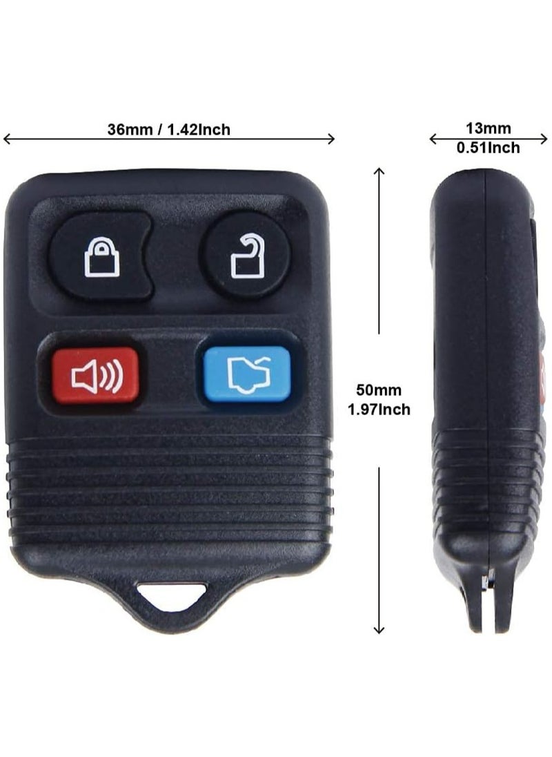 TLAXCA - Pack of 2 Key Fob 4 Button Keyless Entry Remote Control Key Fob Compatible with Ford Focus Explorer Mercury Lincoln Mazda Tribute - Image 1