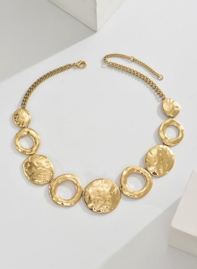 Take Two Circle Hollow Necklace - Image 2