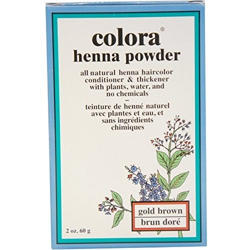 Colora Henna Powder Hair Color Gold Brown 2 Ounce (Pack of 6) - Image 1