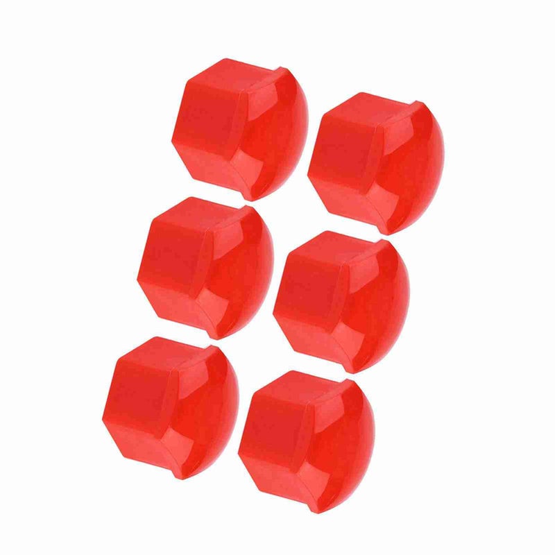 Red Wheel Nut Caps 19mm Hub Screw Covers Durable Nylon PA66 Easy Installation - Image 2