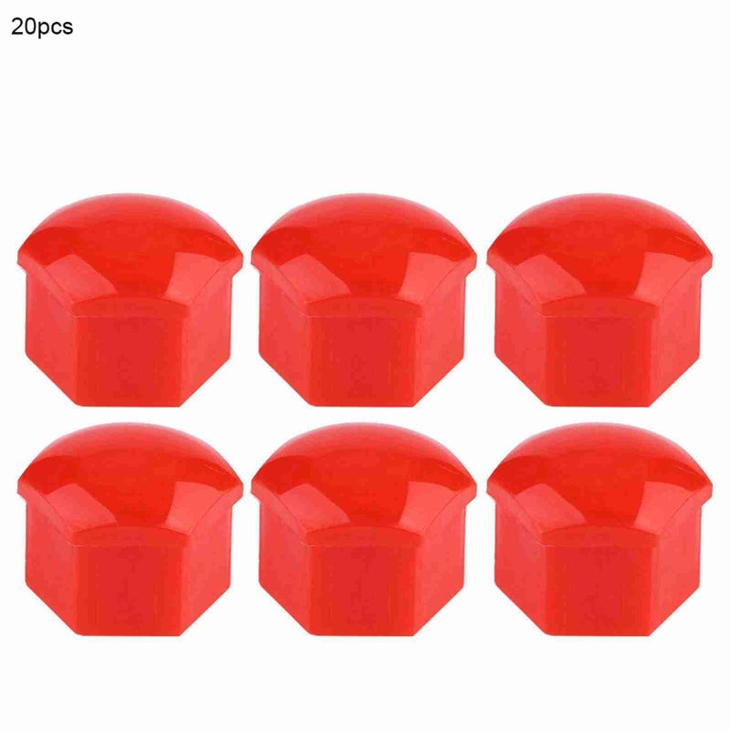 Red Wheel Nut Caps 19mm Hub Screw Covers Durable Nylon PA66 Easy Installation - Image 5