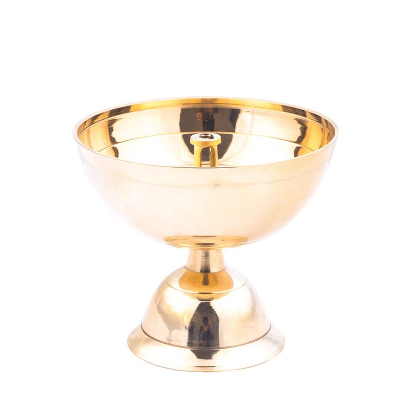 Rolimoli Pure Brass Paro Pyali Akhand Diya Oil Lamp for Home Temple Puja Articles Decor Diya Set of 2 Oil Diya for Home Office 5CM - Image 1