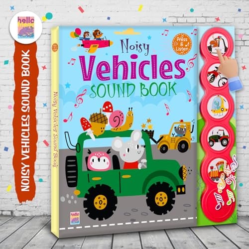 BRIJBASI Noisy Vehicles Sound Book – Music and Picture Book for Toddlers | Interactive Music Book for Kids Ages 2–5 - Image 5