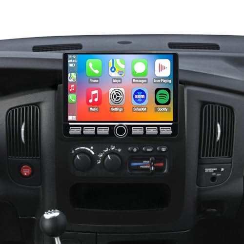 Fuosuc 4G LTE QLED Radio for Dodge RAM 2002-2005 Upgrade,8-Core CPU Touch Screen Stereo,Wireless CarPlay & Android Auto,Support OEM Camera & Steering Wheel Control,Free Camera - Image 1