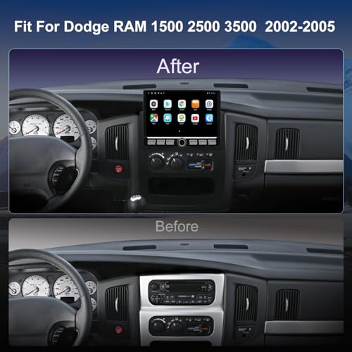 Fuosuc 4G LTE QLED Radio for Dodge RAM 2002-2005 Upgrade,8-Core CPU Touch Screen Stereo,Wireless CarPlay & Android Auto,Support OEM Camera & Steering Wheel Control,Free Camera - Image 2