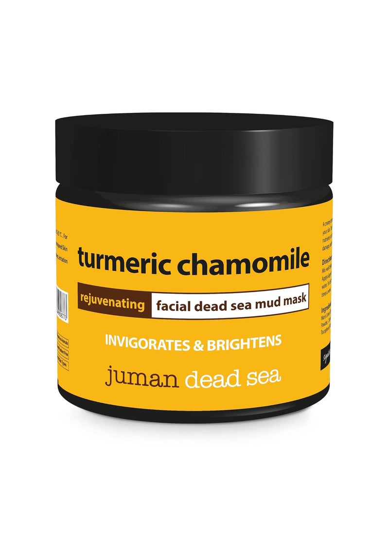 reveal naturals All Natural  Authentic TURMERIC CHAMOMILE Rejuvenating Facial MUD MASK with Dead Sea Salt Minerals  Invigorates  Paraben Free  Not Tested on Animals  All Skin Types  Infused with Avocado Vitamin E 776 oz 