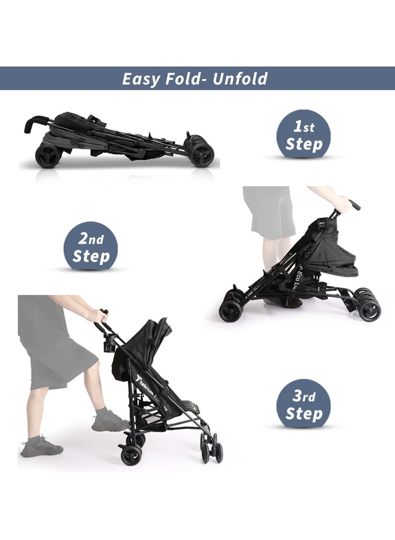 TEKNUM Eco Lite 2 Stroller with Cup holder - Black - Image 5