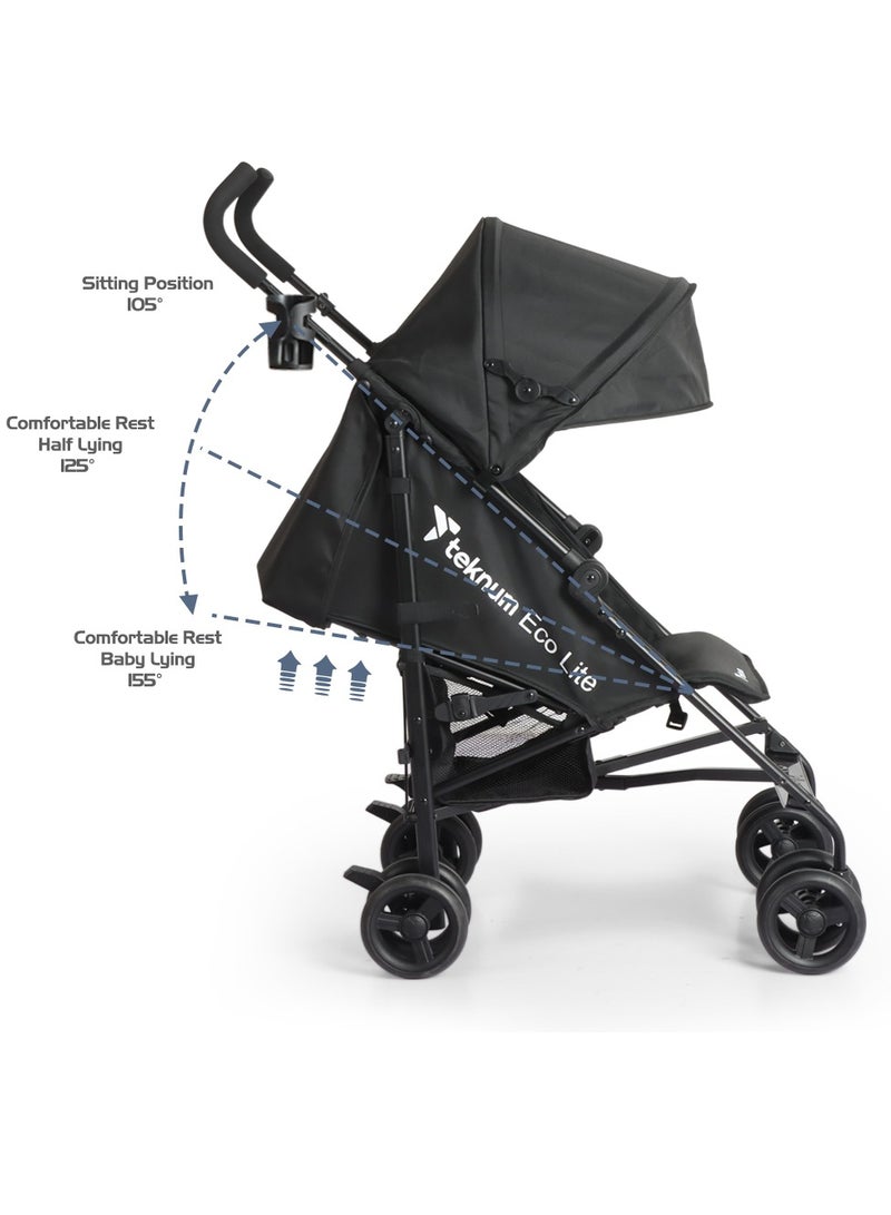 TEKNUM Eco Lite 2 Stroller with Cup holder - Black - Image 3