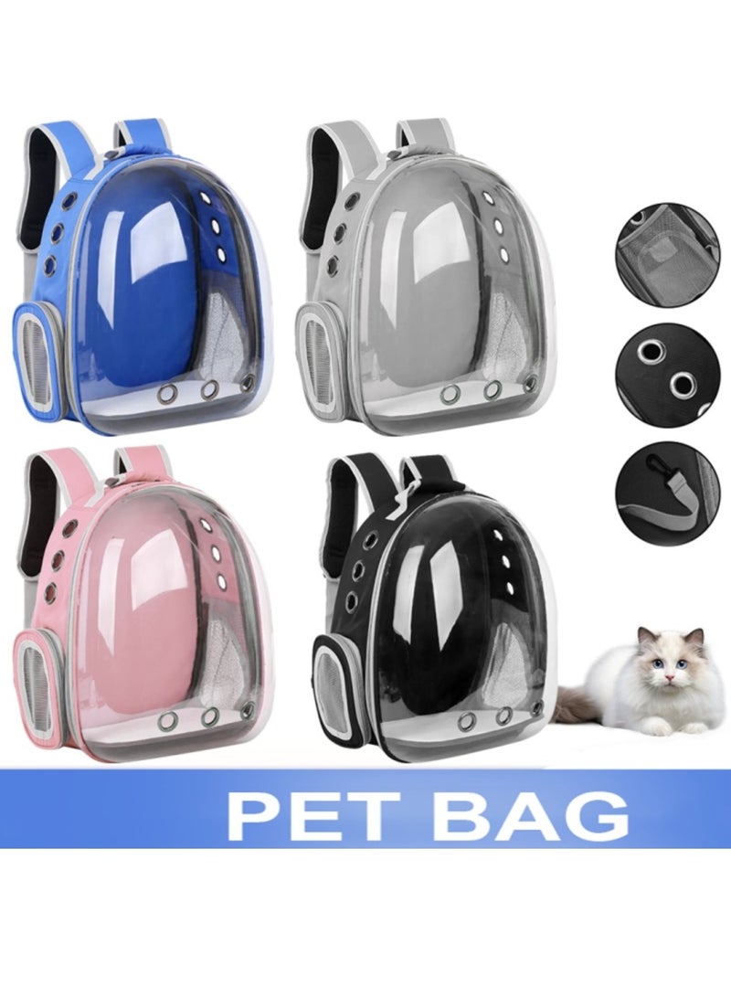 Generic Pet Cat Puppy Carrier Backpack Breathable Outdoor Travel Transparent/Multi Color Design  - Image 1