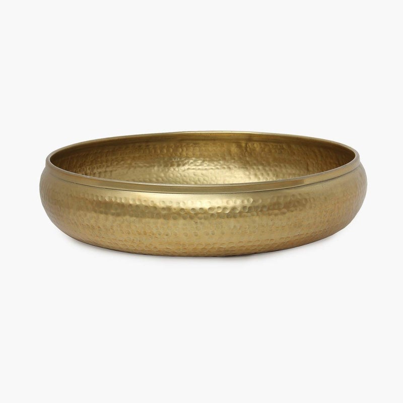 Home Centre Home Centre Metal Solid Bowl 1 Potpourri Bowl 1 Piece Gold  - Image 2