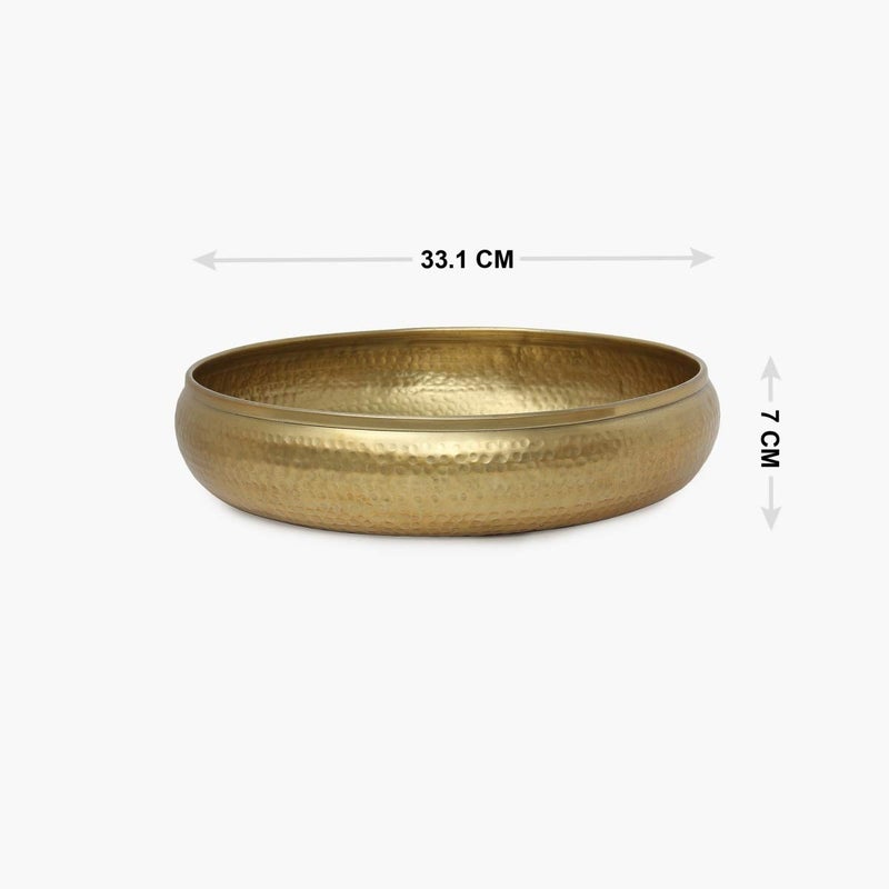 Home Centre Home Centre Metal Solid Bowl 1 Potpourri Bowl 1 Piece Gold  - Image 4
